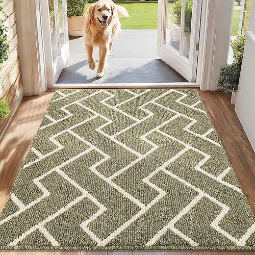 Miniatura 241 de hicorfe Juego de alfombras y tapetes de cocina, alfombra antideslizante de polipropileno súper absorbente, tapete suave y cómodo, lavable para Negro