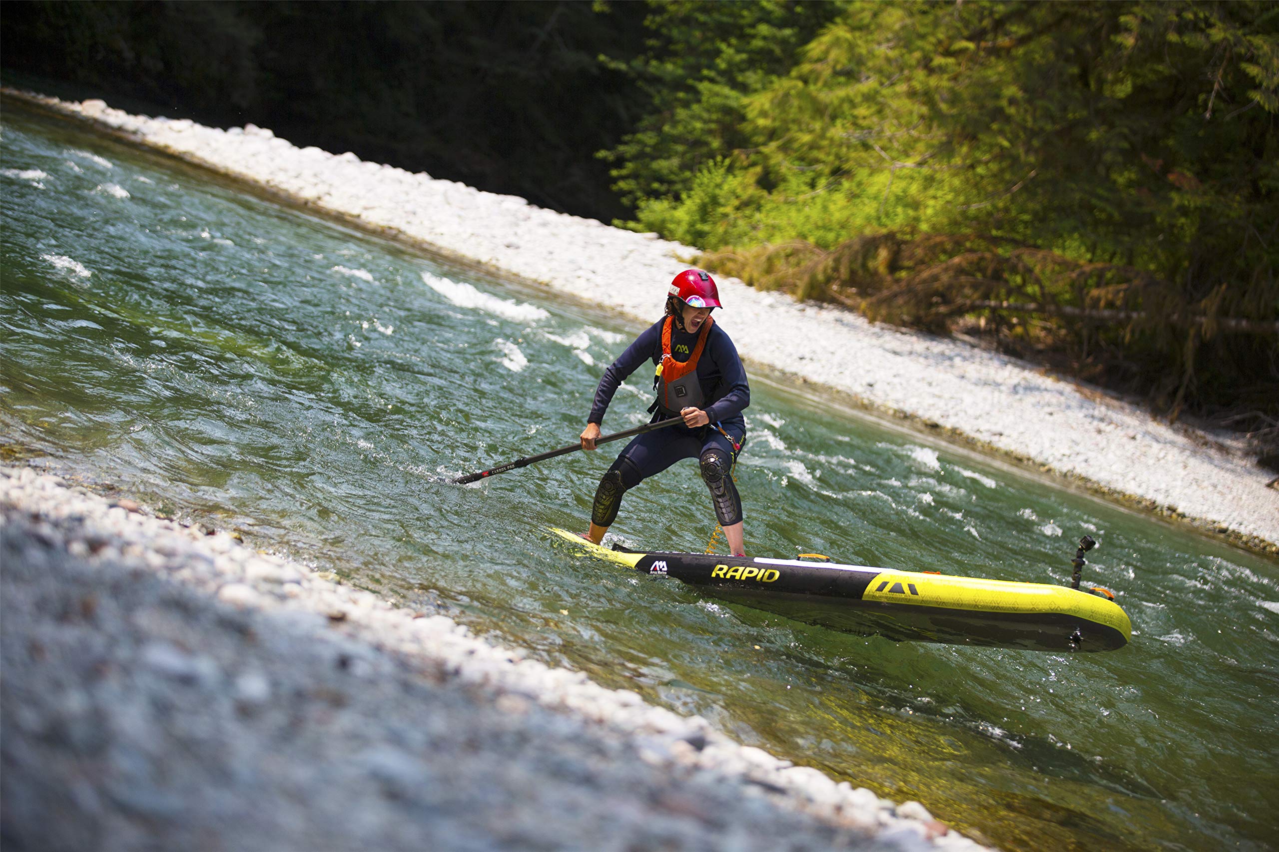 AQUA MARINA Sport Rapid 9.6 iSUP Sup Stand Up Paddle Board Wild Water River, Yelow, 289,6 cm x 84 cm x 15 cm