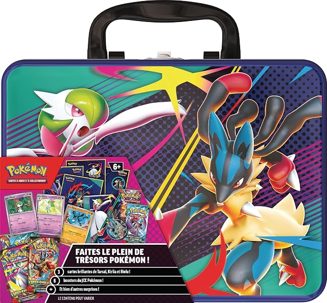 Pokémon: Cofre de coleccionista: Mega Gardevoir y Mega Lucario (3 Cartas promocionales Brillantes