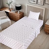 Vista 295 de RUVANTI Flannel Sheets Twin Size - 100% Cotton Double Brushed Twin Sheets Set, Deep Pockets 16 Inches, All Seasons Breathable & Extra Soft Bed Bali