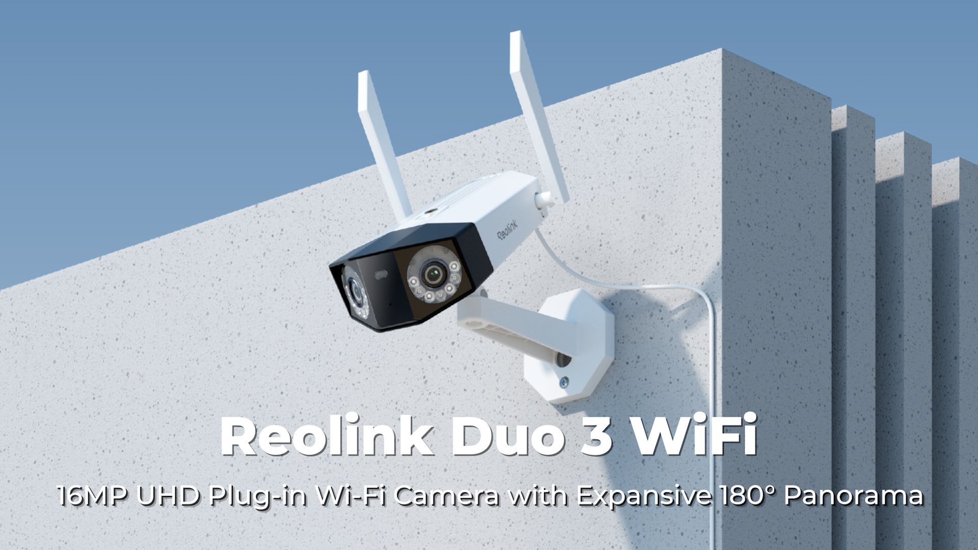 REOLINK Duo 3 WiFi 16MP Outdoor Security Camera, 180° Panoramic