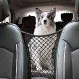 Dog Car Net Barrier for SUV, Upgraded Dog Travel Accessory with Organizers and Storage, Separates Pets from Passengers for Safely, organizes Essentials, Makes Trips Easier.