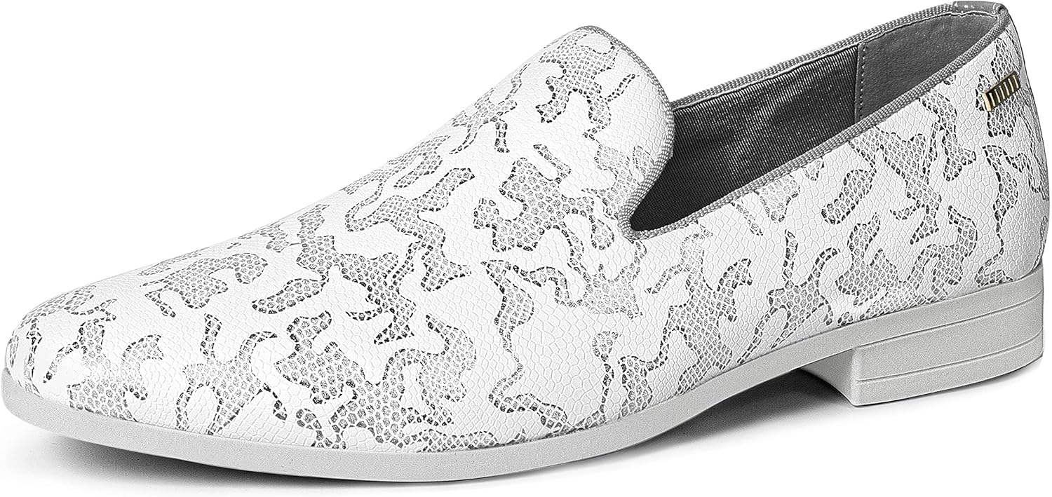 UUBARIS Mens Dress Loafers Tuxedo Suit Slip on Shoes