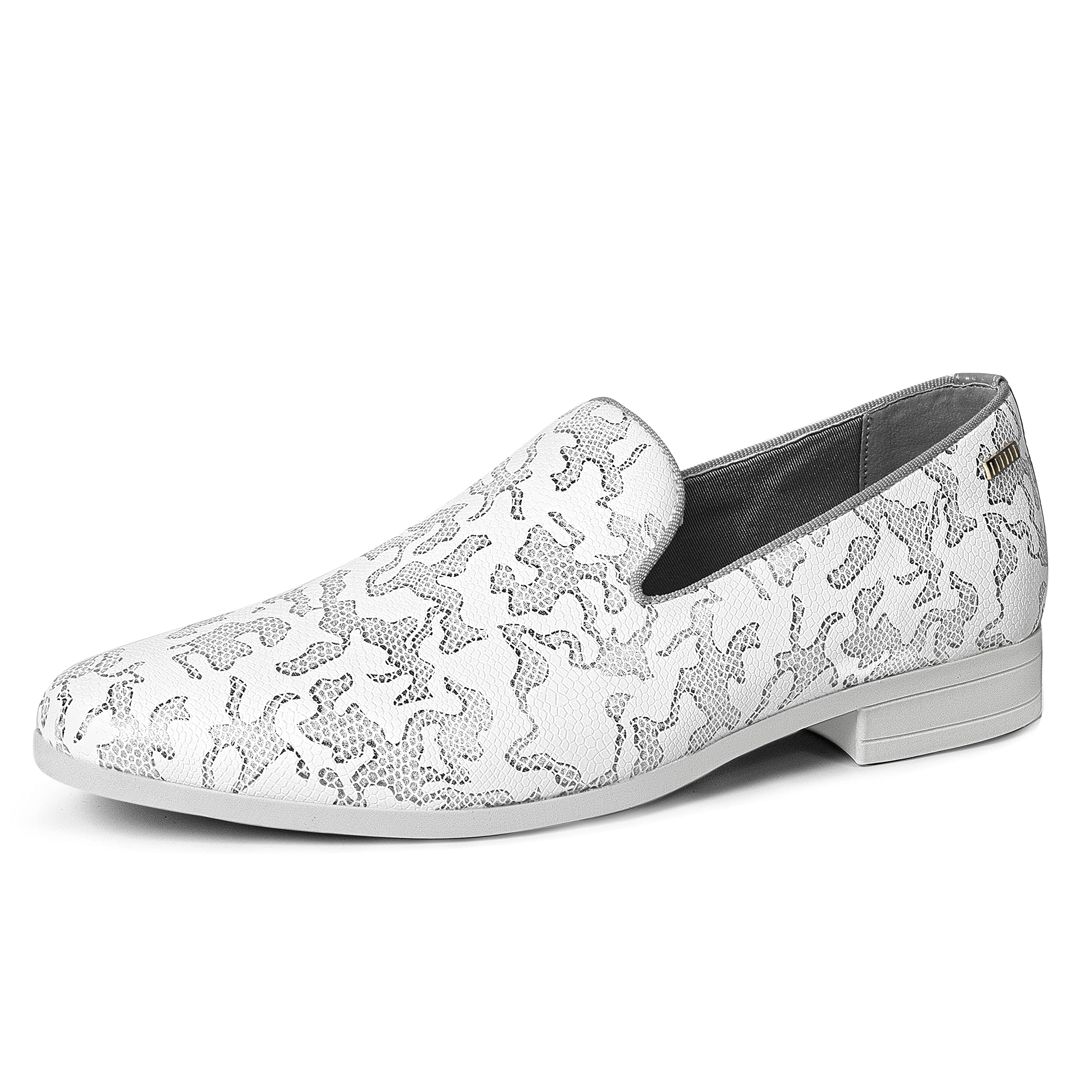 UUBARIS Mens Dress Loafers Tuxedo Suit Slip on Shoes