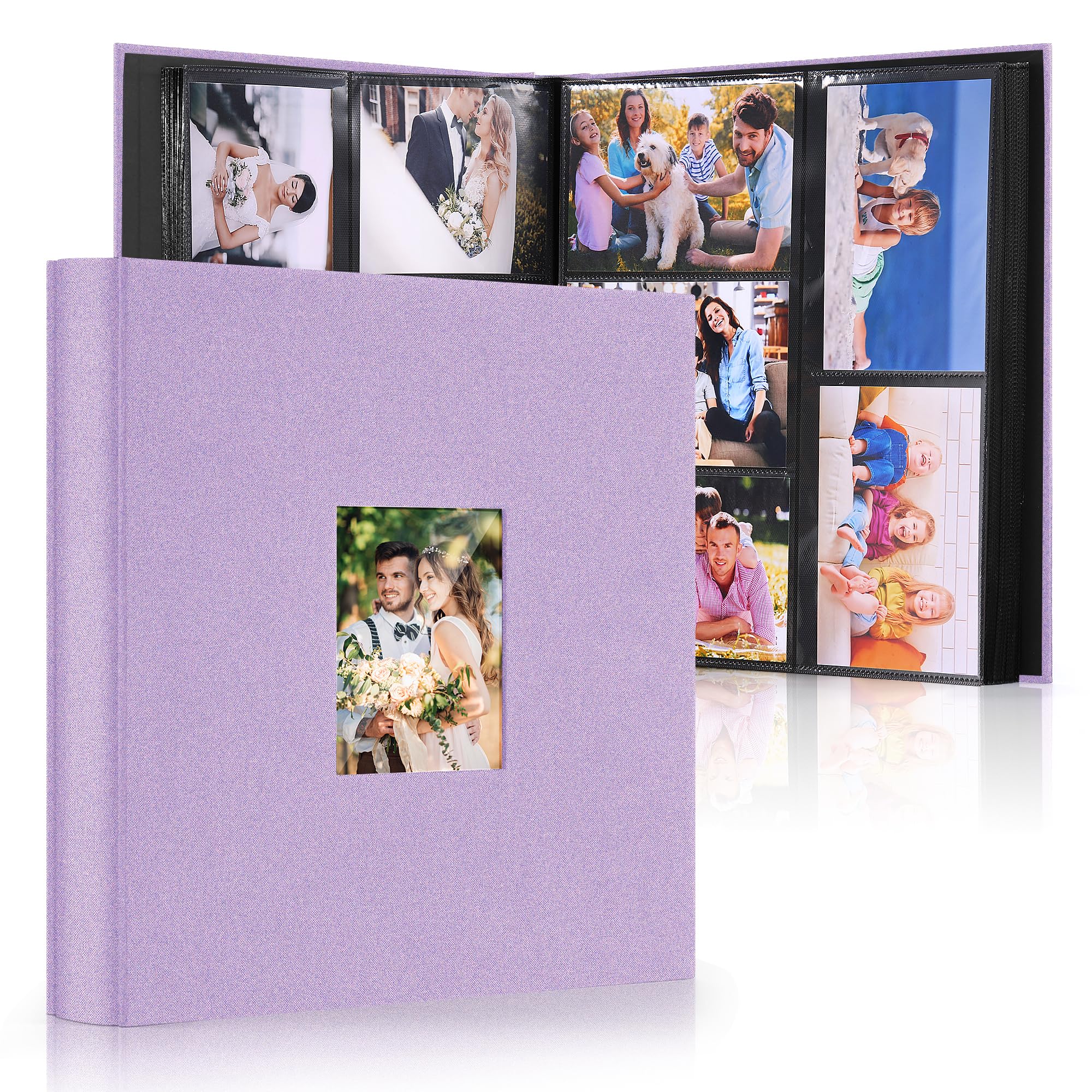 DazSpirit Photo Albums 6x4 Inch 600 Pockets Slip In, Customizable Linen Cover 10x15cm Photo Album, Large Capacity