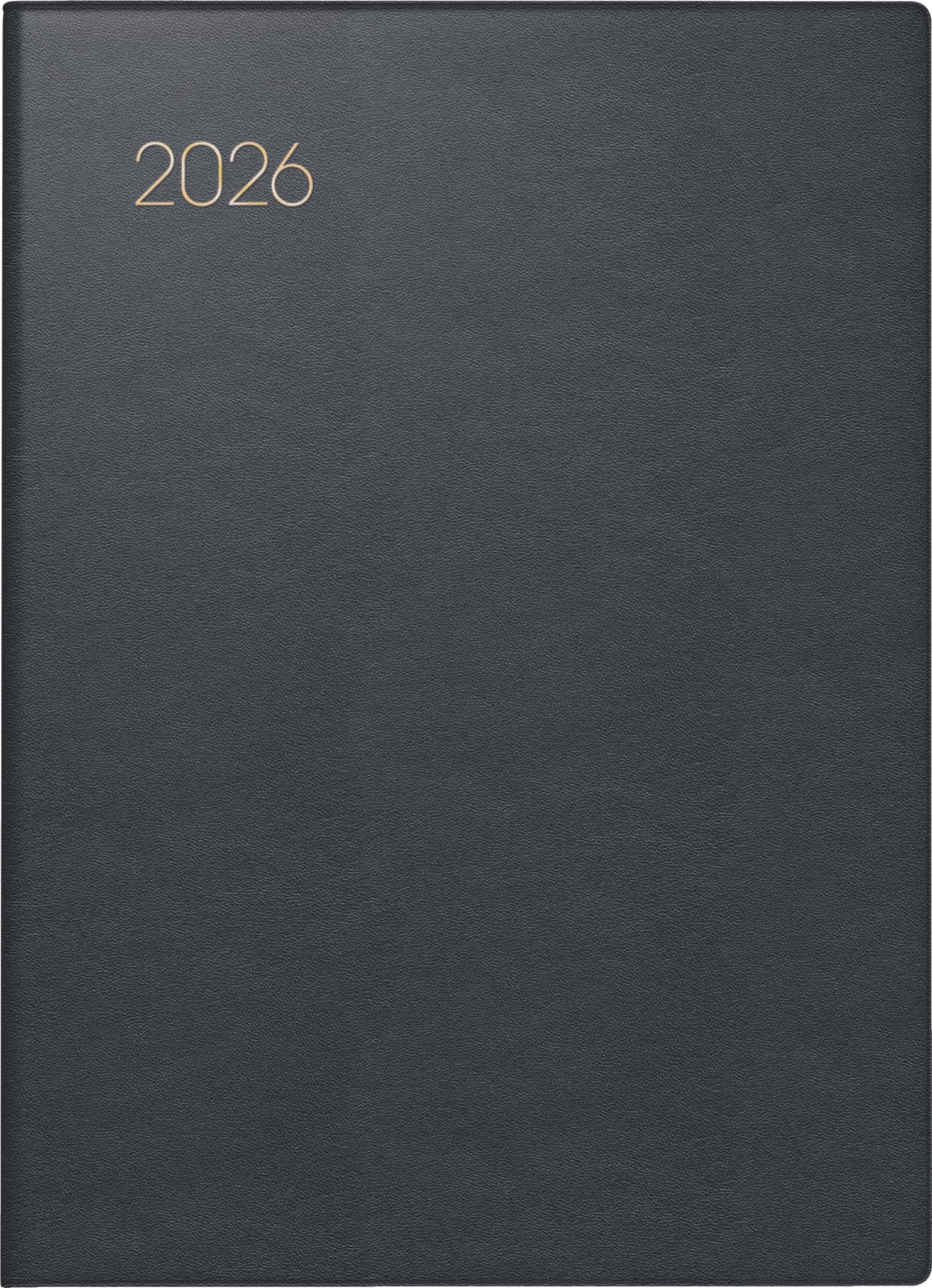 BRUNNEN Pocket Calendar Model 731 2026 | A6, Leather, Black