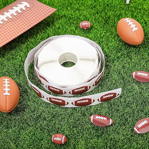 Miniatura 5 de Whaline 1000 calcomanías deportivas de fútbol en rollo, calcomanías de rugby, calcomanías adhesivas para decoración de cumpleaños, aula, suministros