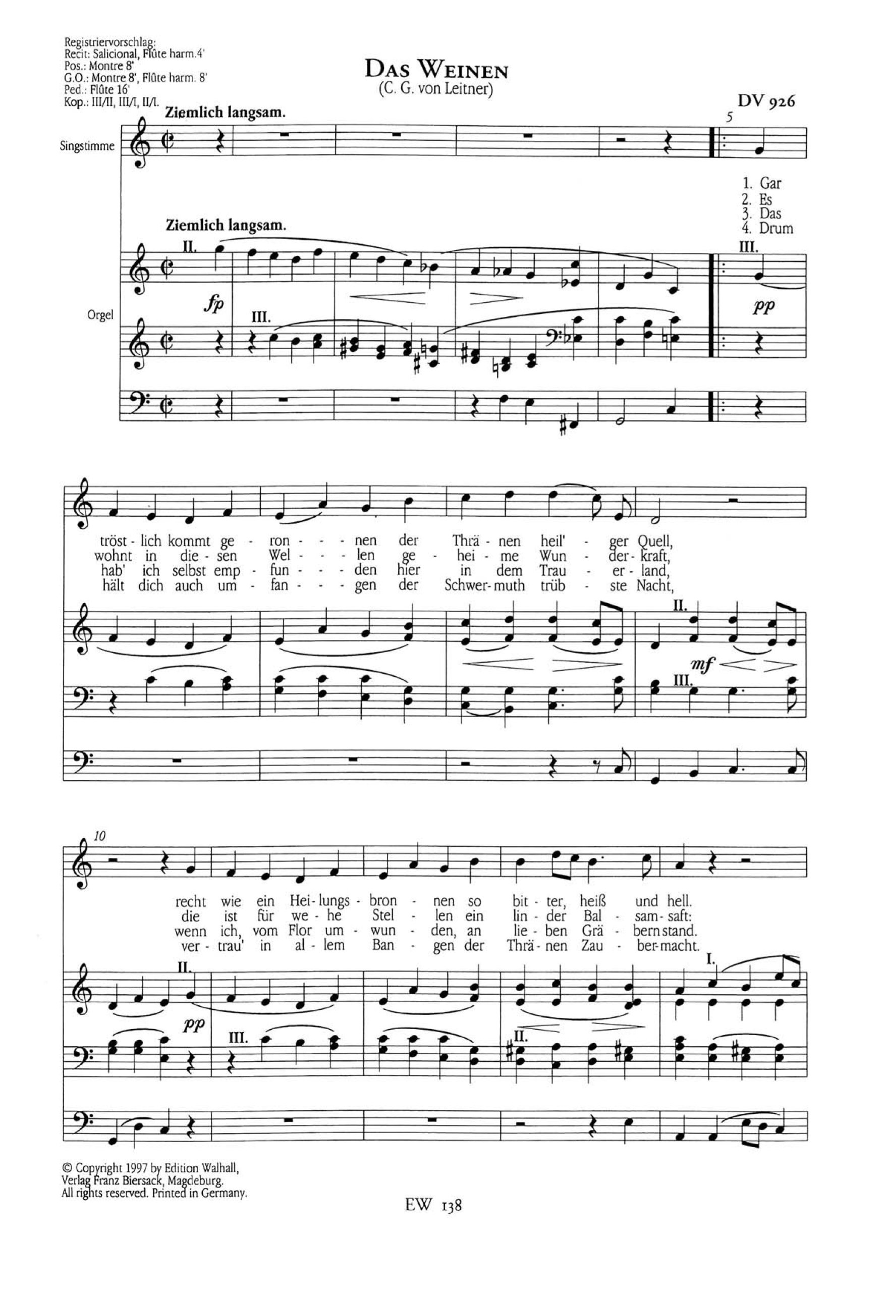 Ocho canciones para voz media con acompañamiento del órgano (partitura del juego)