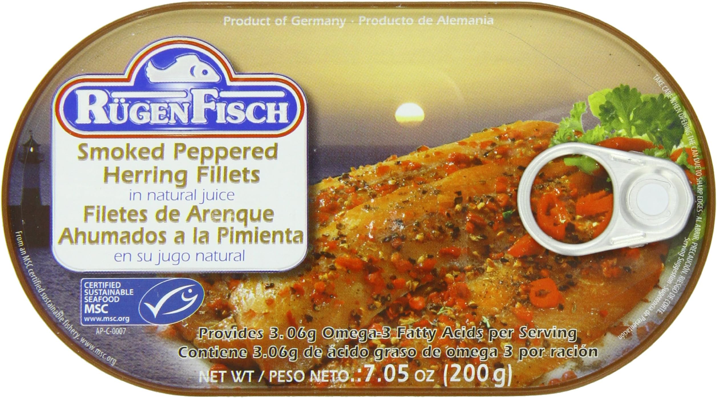RügenFisch Herring Fillets in Peppercorn, 7.05 Ounce