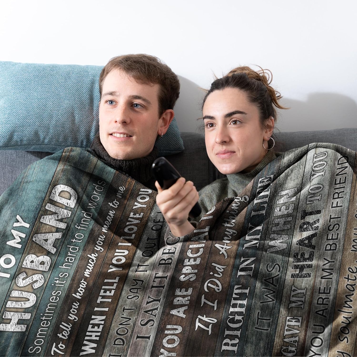 Husband Valentines Day Gifts Blanket 60" X 50", Valentine's Day Gift for Husband from Wife, Valentines/Anniversary/Wedding Gift for Him, to My Husband Presents - Image 3