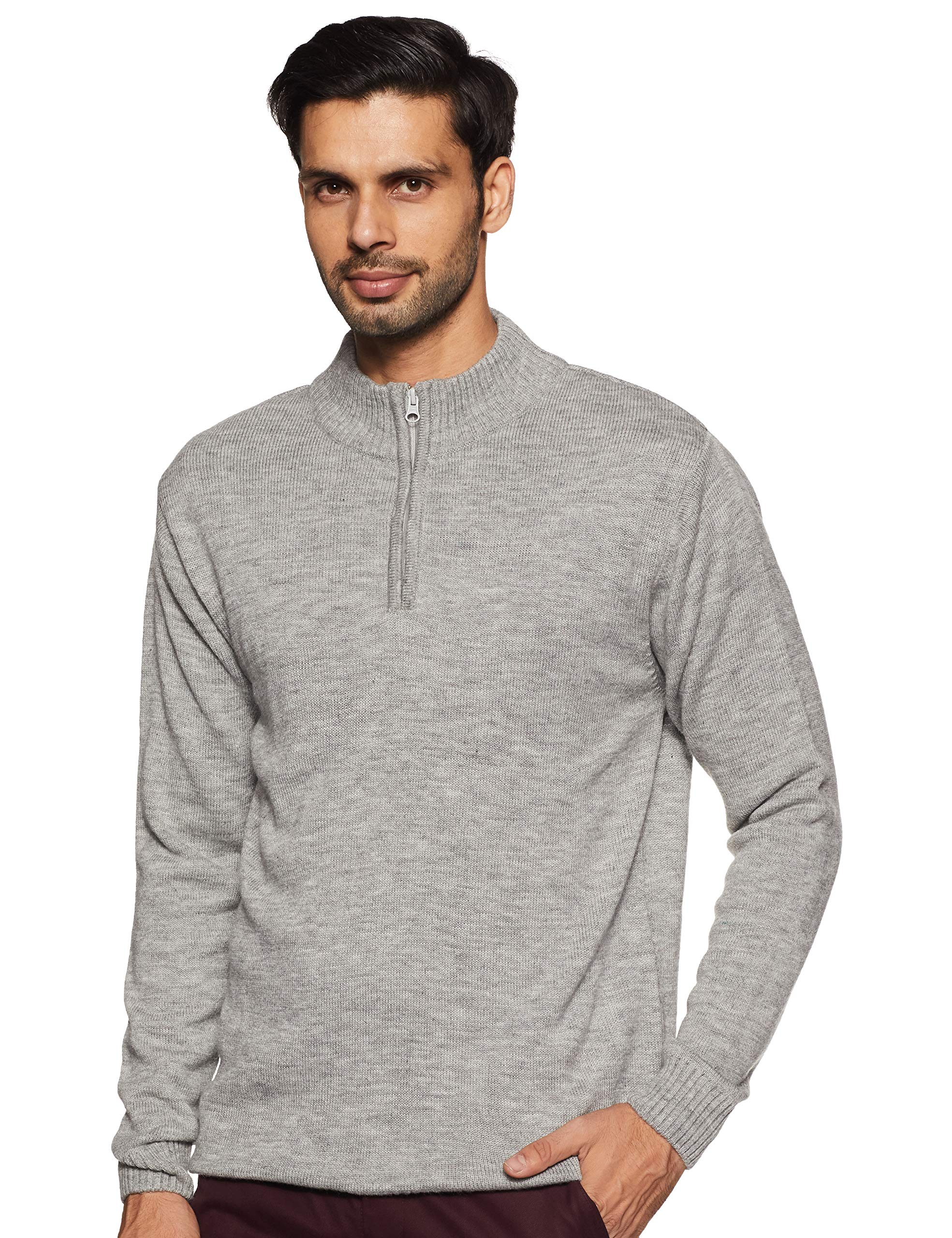 Sponsored Ad - Men's Acrylic High Neck Half Zip Casual Sweater (Available in Plus Sizes)