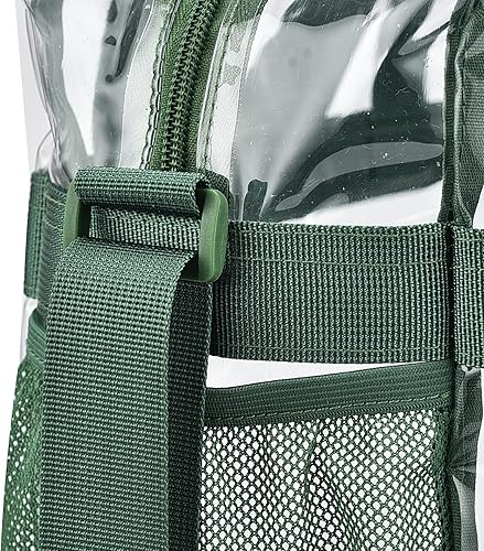 Vista 379 de Oraben Bolsa transparente transparente aprobada para estadios de 12 x 6 x 12 pulgadas, bolsa de estadio para trabajo, juegos deportivos, gimnasio