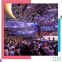 Vista 3 de Ultimate Confetti - Serpentinas de papel de seda azul bebé - 20 rollos (1" x 30')