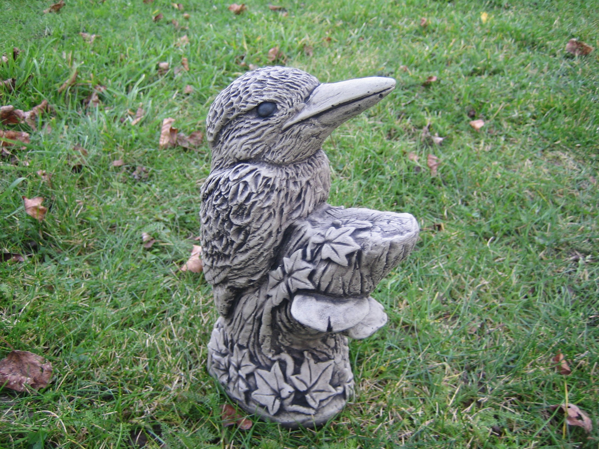 neilsstonecraftKingfisher stone garden ornament