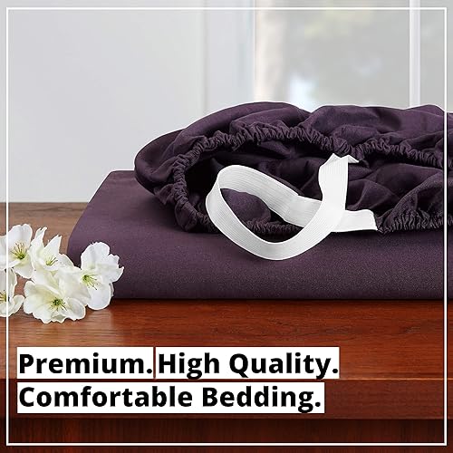Miniatura 41 de Empyrean Bedding Sábanas de cama para King – Sábanas bajeras de 14 a 16 pulgadas – Sábana bajera de bolsillo profundo tamaño King – Sábana bajera 13