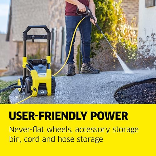 Miniatura 6 de Karcher K1800PS 1800 PSI 1.2 GPM TruPressure - Lavadora eléctrica de 2250 PSI máxima con 3 boquillas para limpiar automóviles, revestimientos,