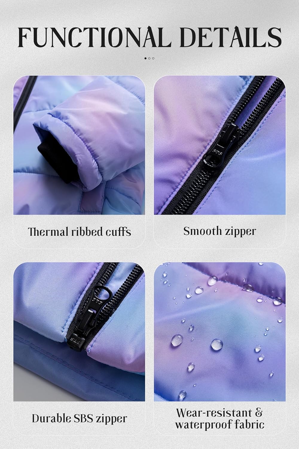 Chrisuno Girl's Water Resistant Winter Coats Warm Fleece Lined Outwear Ski Snow Jacket With Removable Hood - Image 7