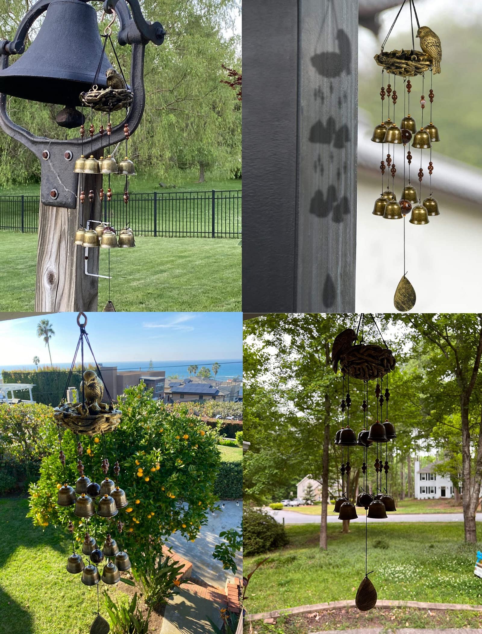 Campanelli A Vento Per Esterni Con Uccelli Cardellini - Decorazione Da Giardino, Regalo Per Mamma - 3