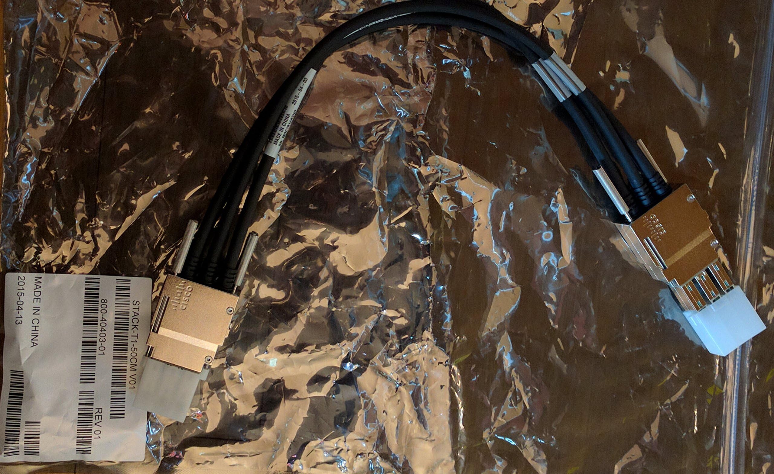 Cisco STACK-T1-50CM= StackWise 480-Stacking cable-1.6 ft-for Catalyst 3850-24,3850-48,Silver