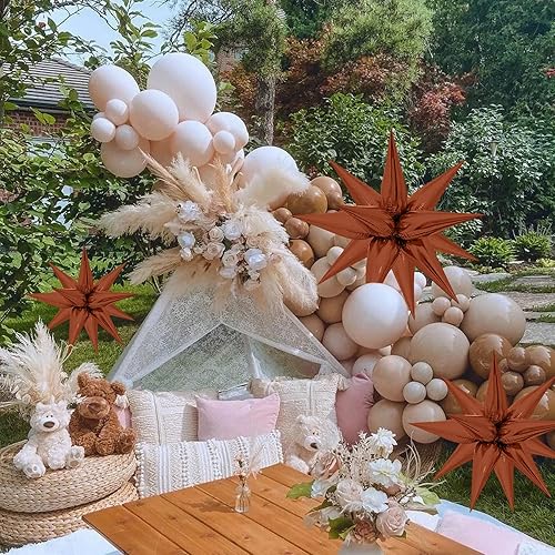 Vista 66 de ZAKVOOR 60 globos con forma de estrella, 12 puntas de aluminio, decoración de fiesta, globos para Navidad, Año Nuevo, graduación, cumpleaños (dorado)