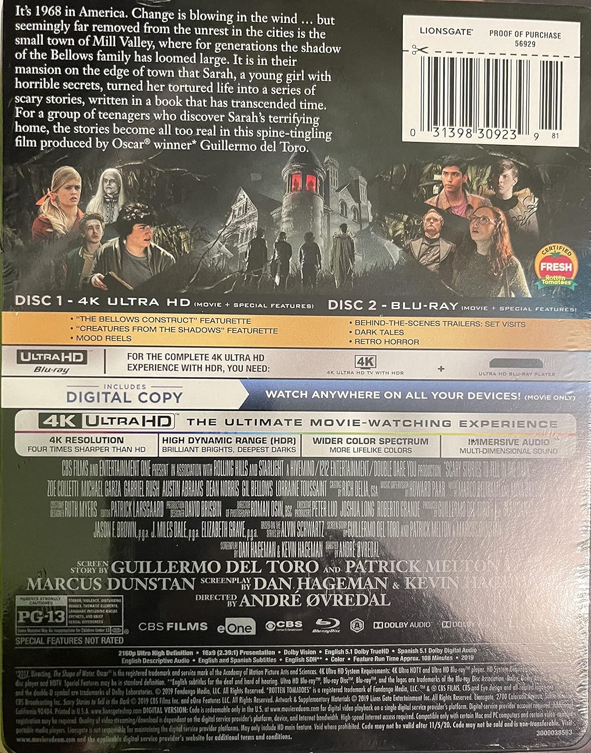 Scary Stories to Tell in the Dark (Limited Edition Steelbook) [4K Ultra HD + Blu-ray + Digital HD]