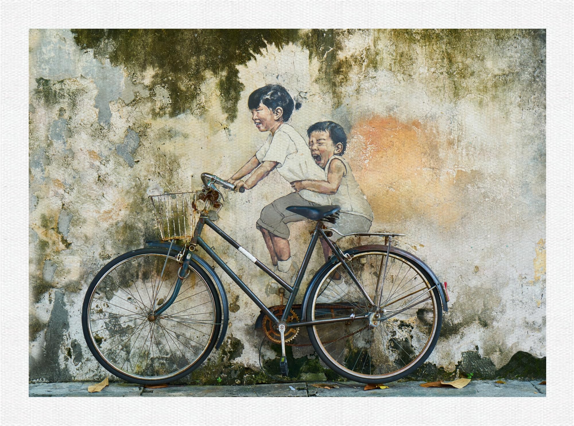 SIGNEX PRINT MEDIA Urban Art Canvas Painting of Children on a