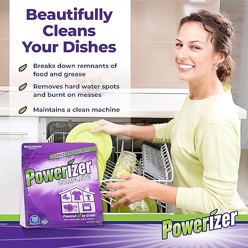 Miniatura 5 de Powerizer Detergente completo en polvo para ropa y limpiador multiusos, detergente en polvo de 3 libras, 136 cucharadas, jabón concentrado para ropa