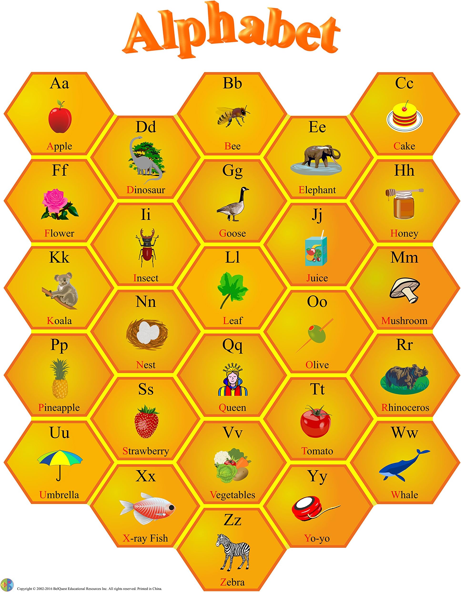 Large Laminated Alphabet Educational Poster for Preschool, Elementary School and Home School – Teaching Aid for Early Childhood Education (22 x 28 inches / 56 x 71 cm) (+ Free Gift)