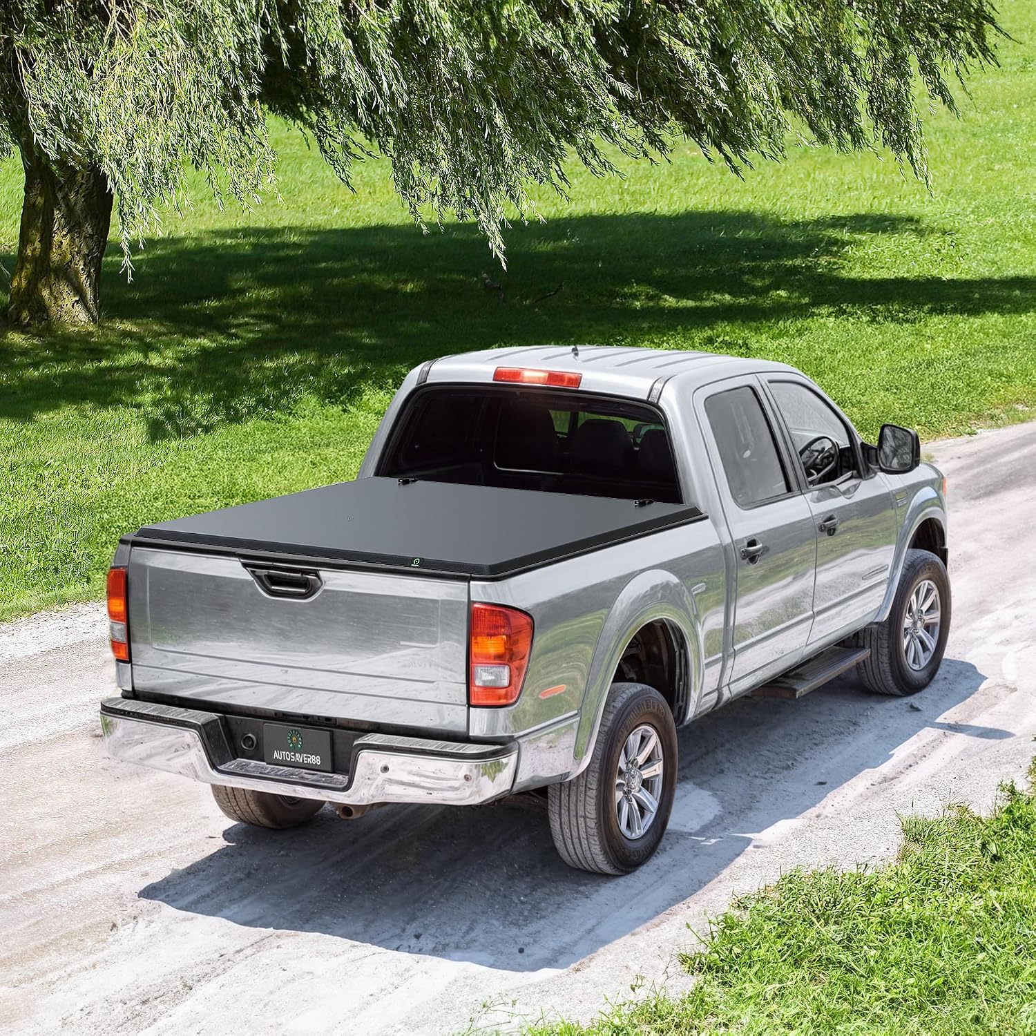 AUTOSAVER88 Soft Roll Up Truck Bed Tonneau Cover Compatible with Dodge Ram 1500 (Classic ONLY) 2002-2024, Fit for Dodge Ram 2500 3500 2003-2026, 6.4ft Bed w/o Ram Box