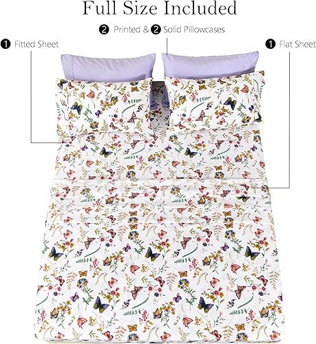 Miniatura 2 de American Home Collection Juego de sábanas de microfibra ultrasuave, doble cepillado, resistente a las arrugas y a las manchas, bolsillo profundo de