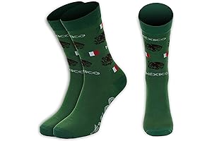 Country-Themed Socks, Large, Shoe Size 9-12 (Mexico)
