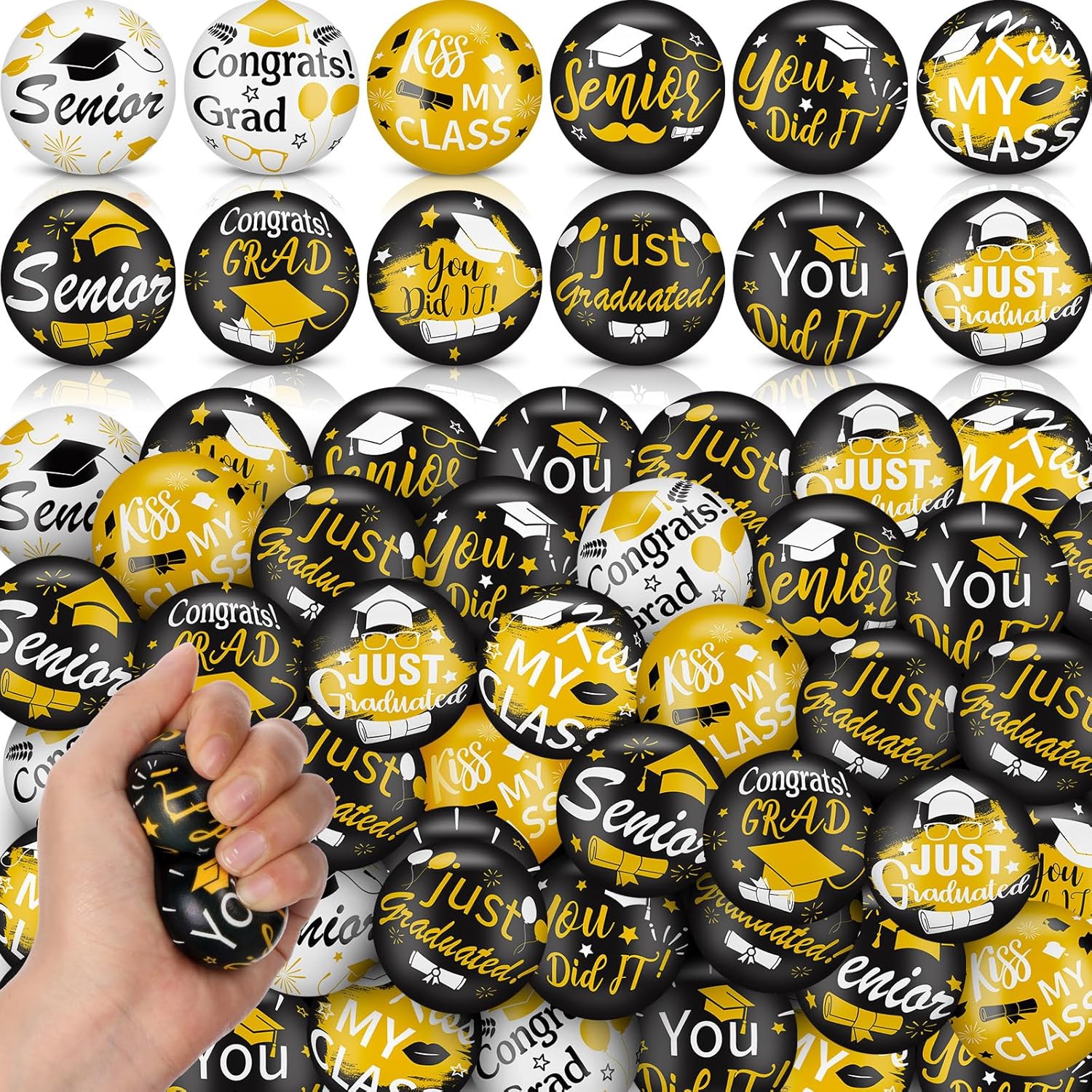 Amazon.com: Liliful 60 Pcs Graduation Stress Ball Grad Squeeze Foam ...