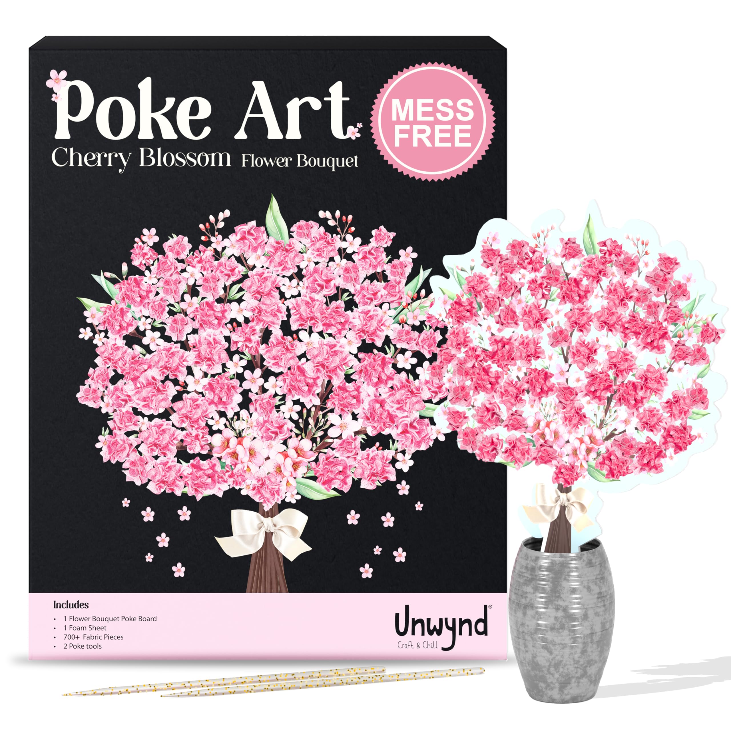 Unwynd Poke Art Cherry Blossom Flower Bouquet