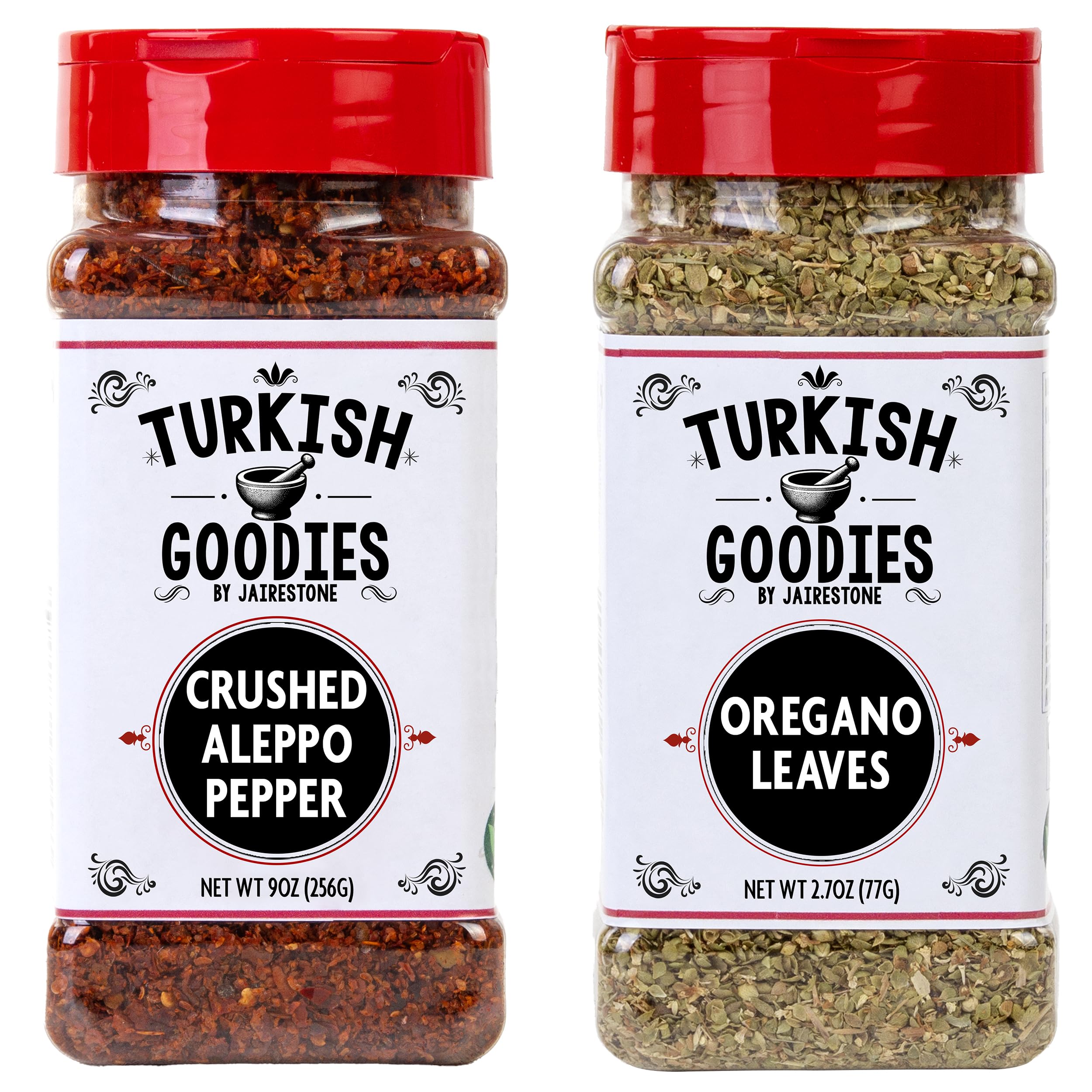 Aleppo Pepper & Dried Oregano Bundle - 9oz Aleppo Pepper and 2.7oz Oregano | Authentic Mediterranean Spices for Cooking & Seasoning