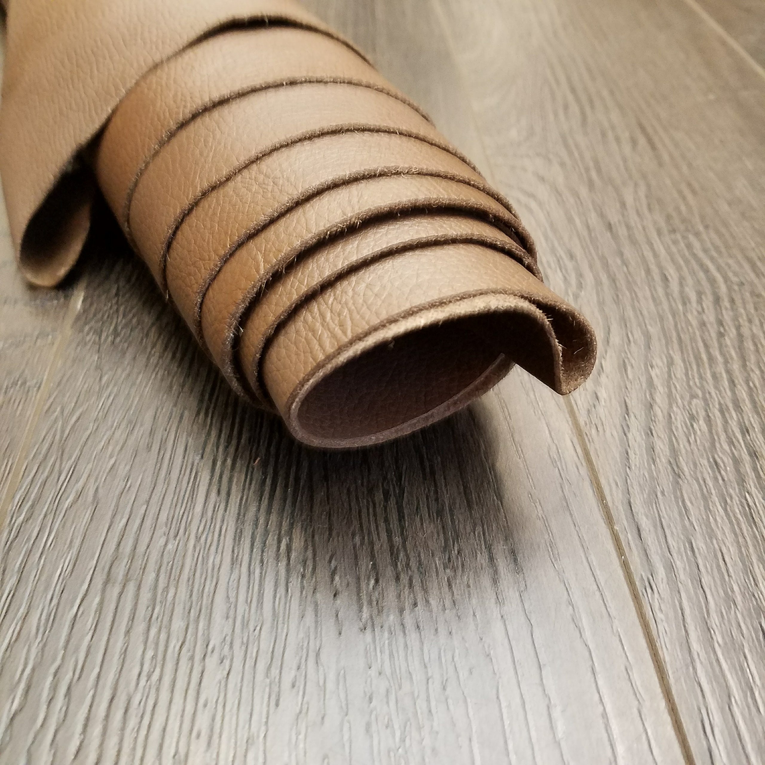 NAT Leathers Taupe Milk Chocolate Brown Soft Tumbled 2.0-2.5 oz 10 sq.ft. Upholstery Craft Shoe, Handbag Cowhide Genuine Cow Leather Hide Skin (10 sq.ft.)