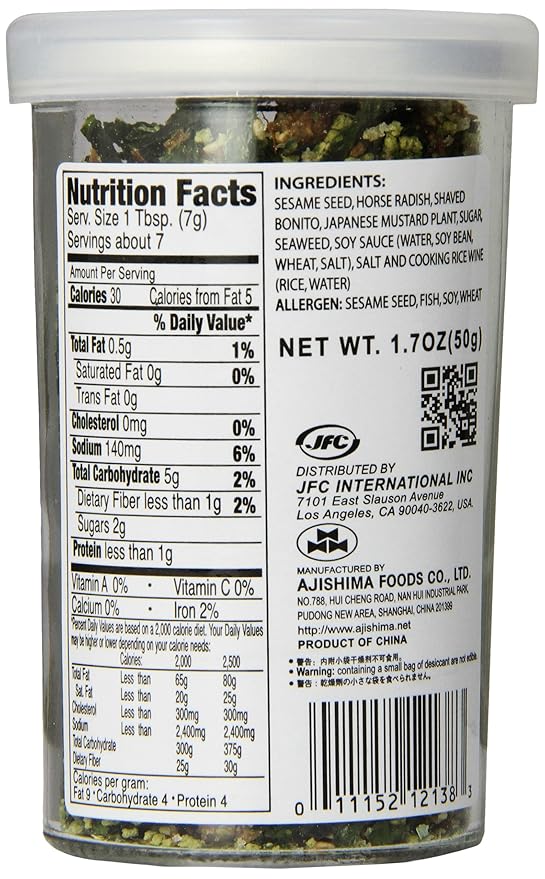 JFC Wasabi Furikake Sazonador para Arroz, 1.7 Onzas (Paquete de 30) miniatura 2