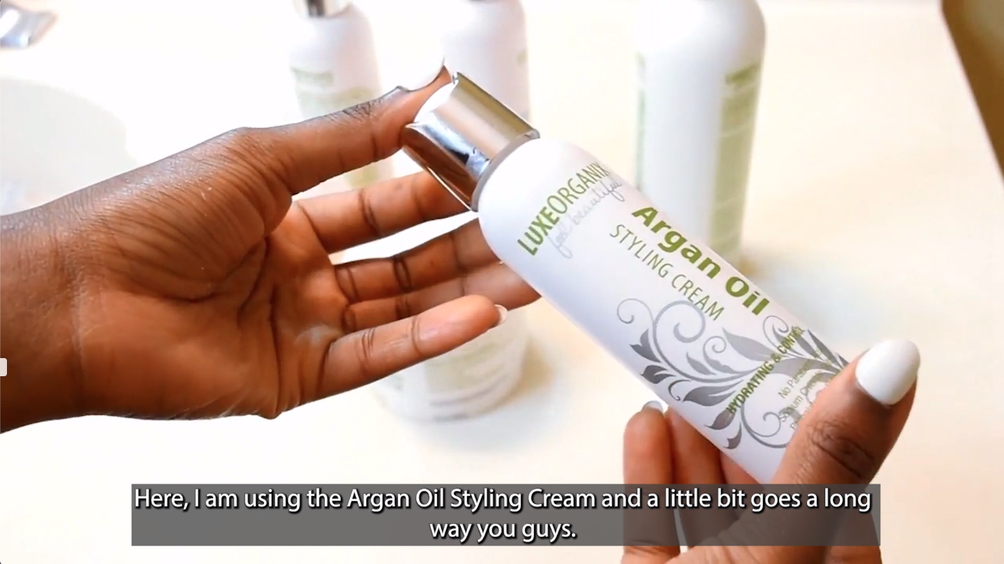 Demo of LuxeOrganix Styling Cream on Amazon Live