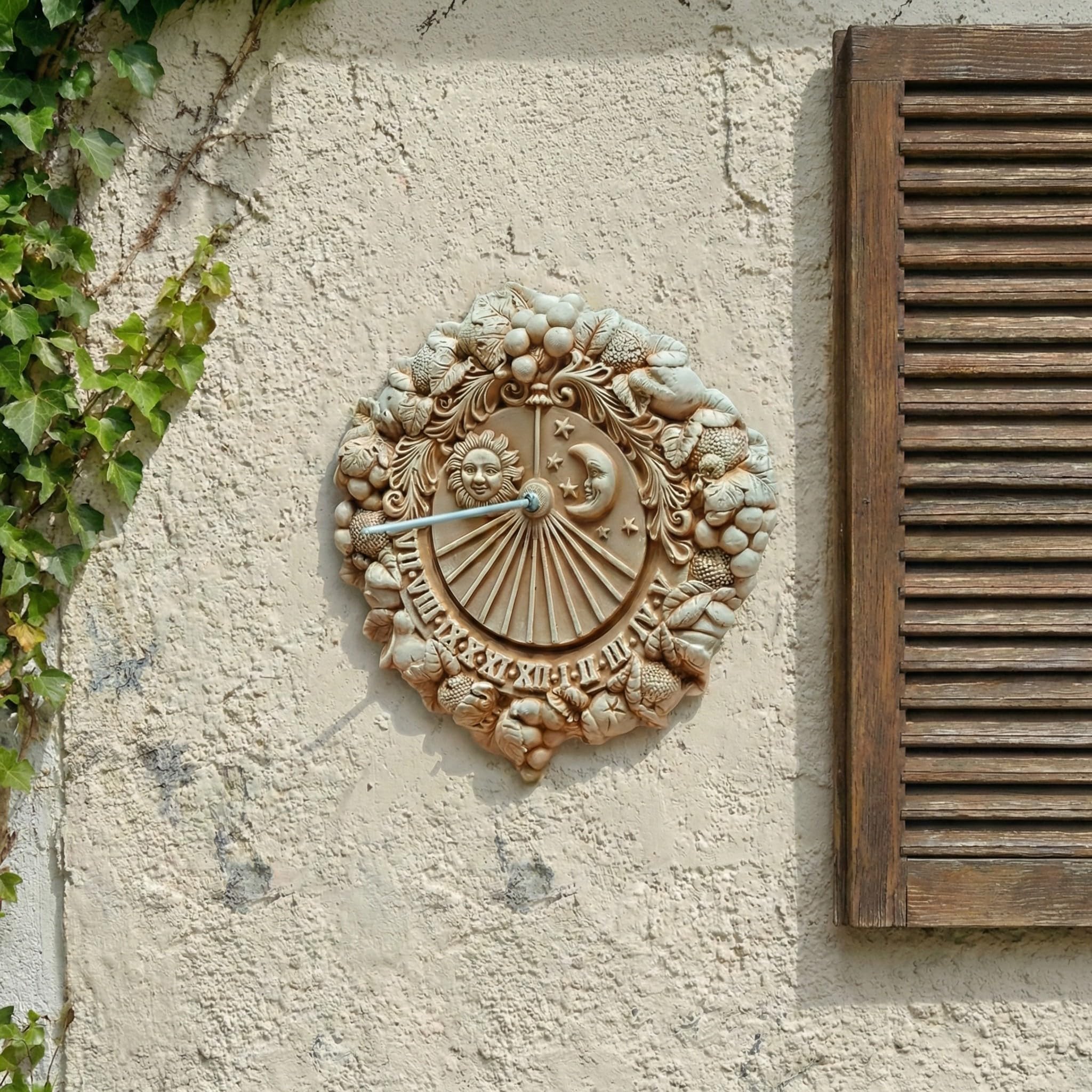 teramico Cadran Solaire Meridiana décoratif en Terre Cuite 35 cm Italienne au Gel et résistant aux intempéries Produit de qualité blumenkübelxxl