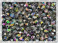 Vista 13 de Mezcla de 280 cuentas de cristal checo facetadas redondas de 0.9 oz (25 g) de 0.157 in, tonos dorados