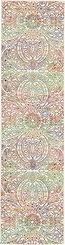 Miniatura 1 de Unique Loom colección Lyon - Alfombra abstracta y moderna, Polipropileno, Marfilrojo