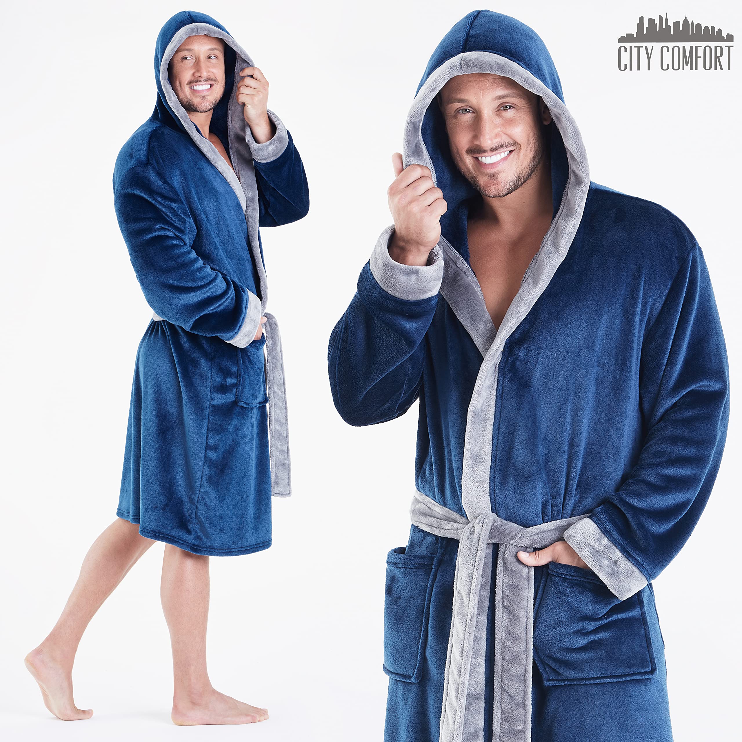CityComfort Vestaglia Uomo Invernale, Vestaglia da Notte in Pile Morbida e Calda