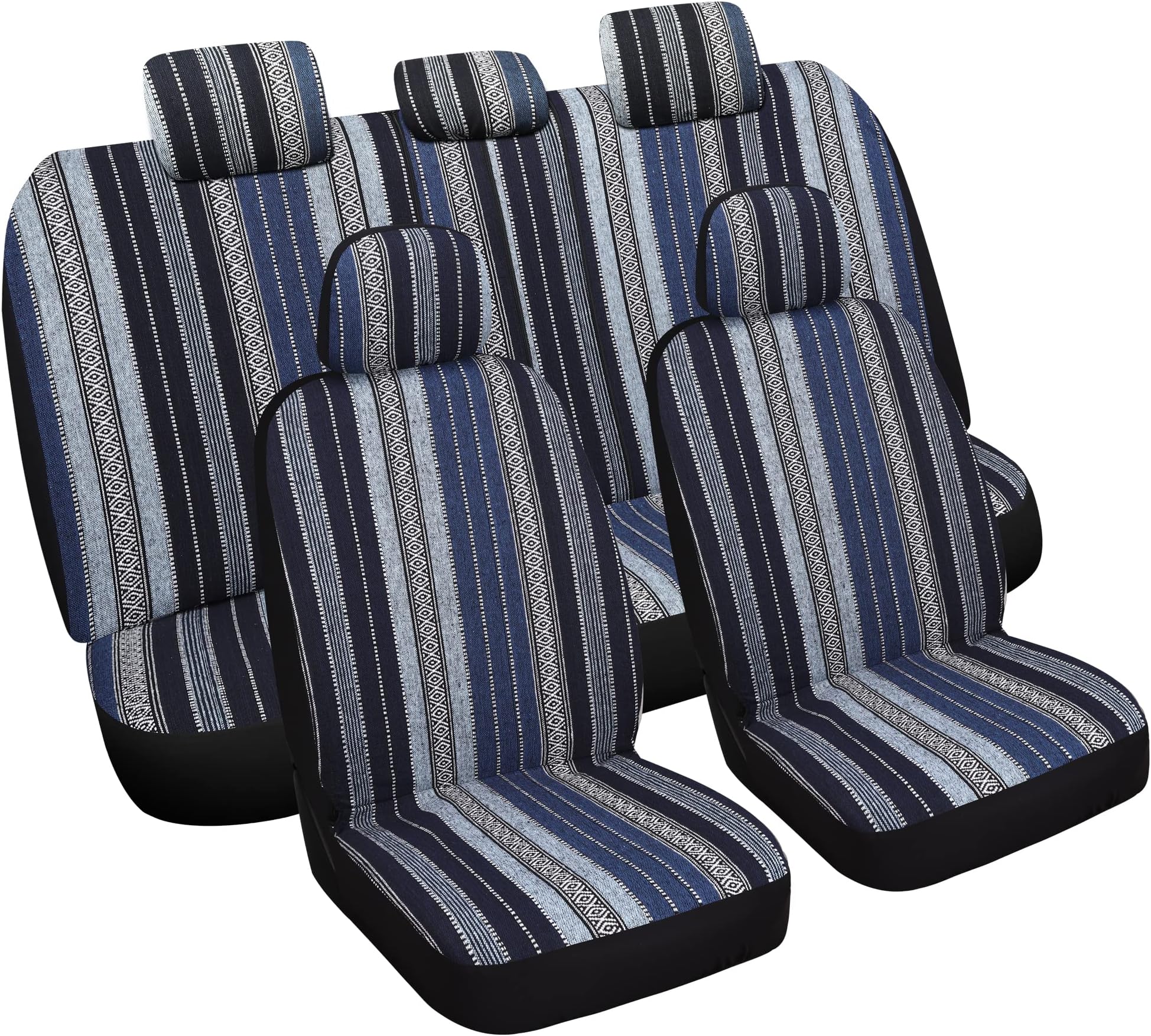 VarCozy Baja Saddle Blanket Seat Covers Full Set, Front Seat Covers and
