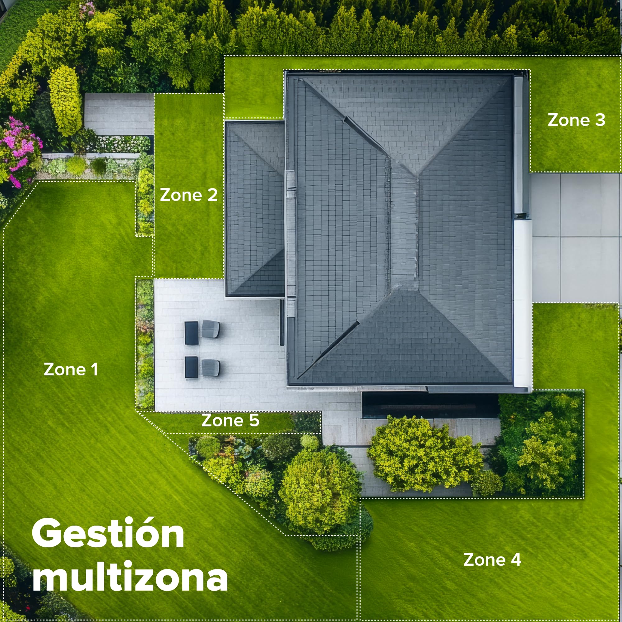 Greenworks C8 Vision+RTK – Cortacésped Robot sin Cable hasta 800 m², Mapeo Automático, Detección de Obstáculos 3D-ToF (Día y Noche), Gestión Multi-Zona Vía App, Garantía del Fabricante 3 Años