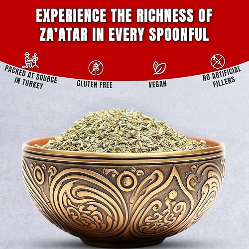 Miniatura 2 de Zaatar Spice Blend 4.6 oz  Condimento de Oriente Medio con hisopo real y zumac  Condimento Za'atar  Mezcla a base de tomillo con pistacho silvestre,