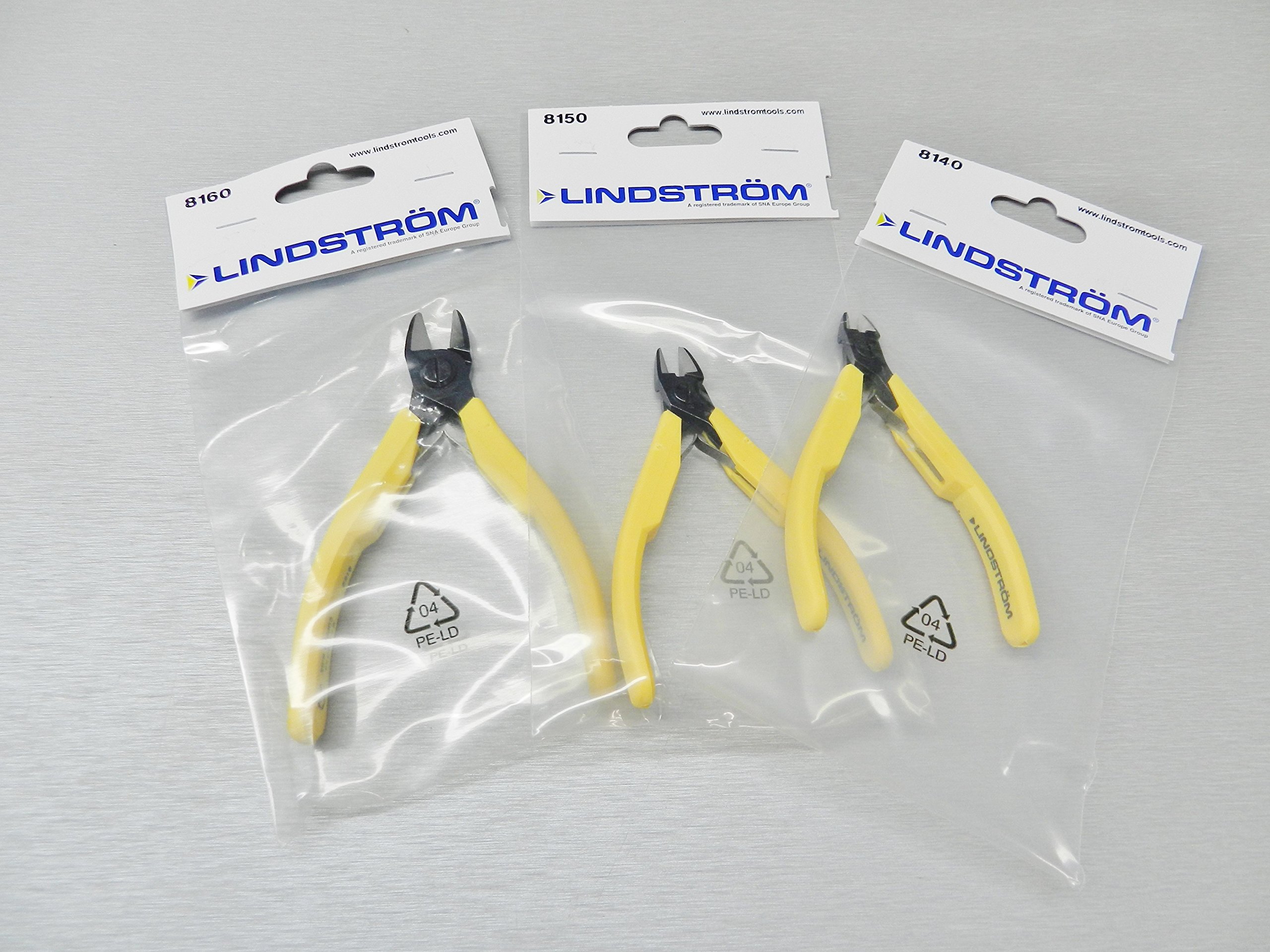 Lindstrom 8140-8150-8160 Series Lot de 3 pinces coupantes à tête ovale (6E)