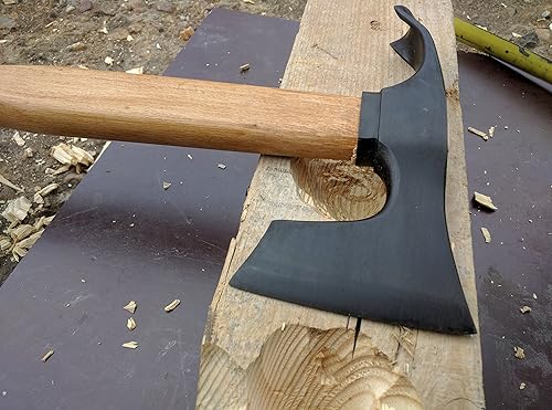 Miniatura 3 de Elegante hacha/hacha barbudo pequeño combinado con hoja curvada Adze - Herramienta para hacer tazones - ¡Raro!