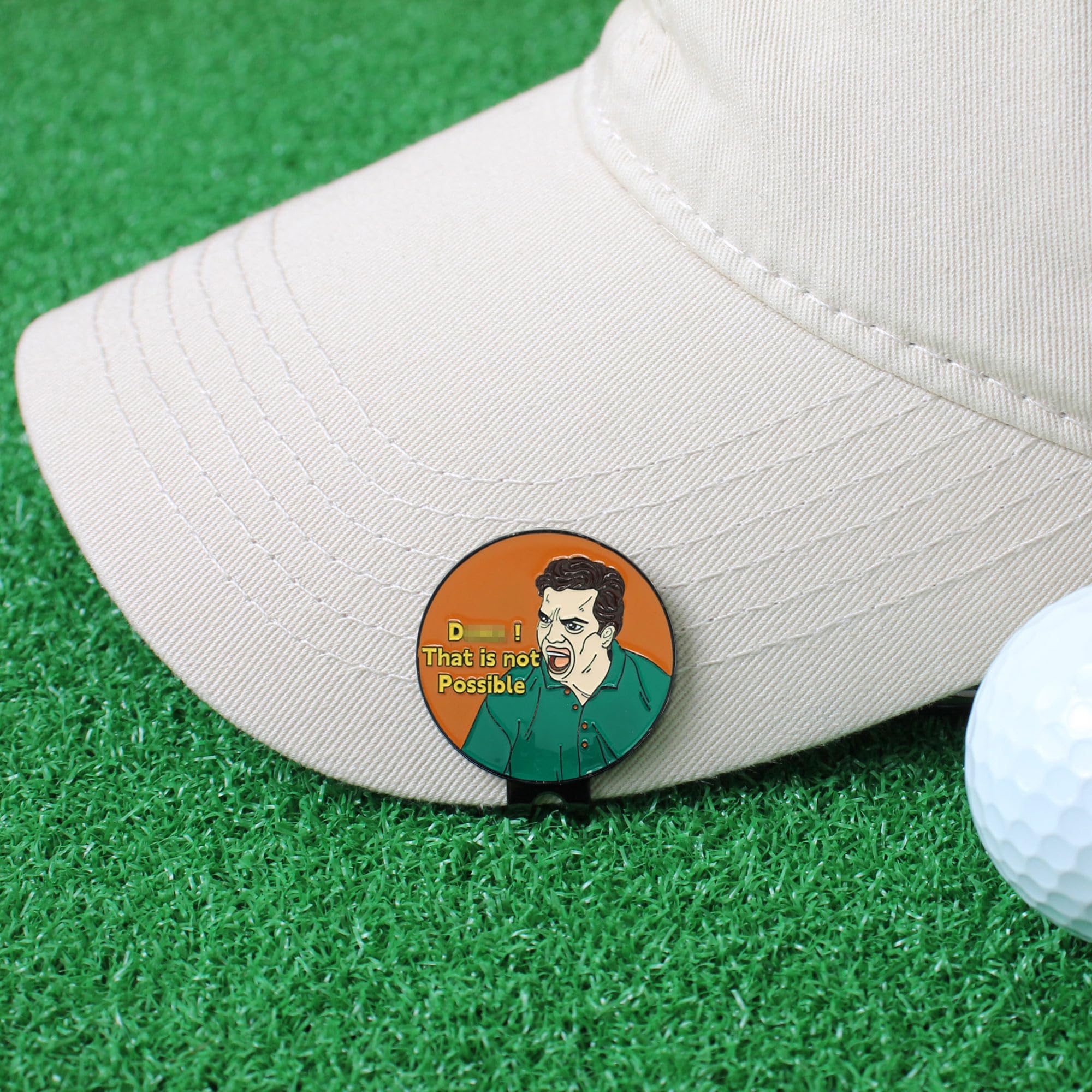 SOWPOPY Divertido marcador de pelota de golf, regalos de golf para hombres, marcadores magnéticos para pelotas de golf, clip para sombrero de golf, accesorios de golf geniales para golfistas (8
