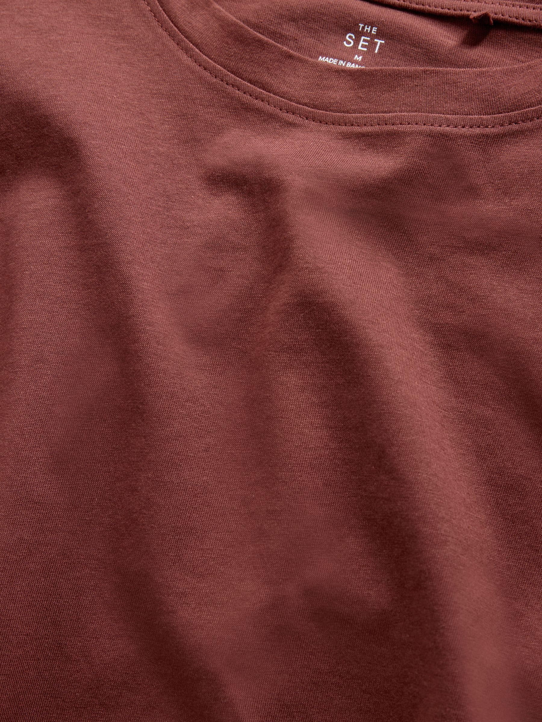 THE SET Damen 4er-Pack T-Shirts mit überschnittenen Ärmeln