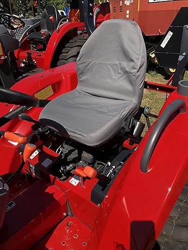 Miniatura 3 de Durafit Seat Covers Compatible con tractores Massey Ferguson 1825, 2860, 1723, 2705 con asiento trasero alto sin reposabrazos Negro (gris)