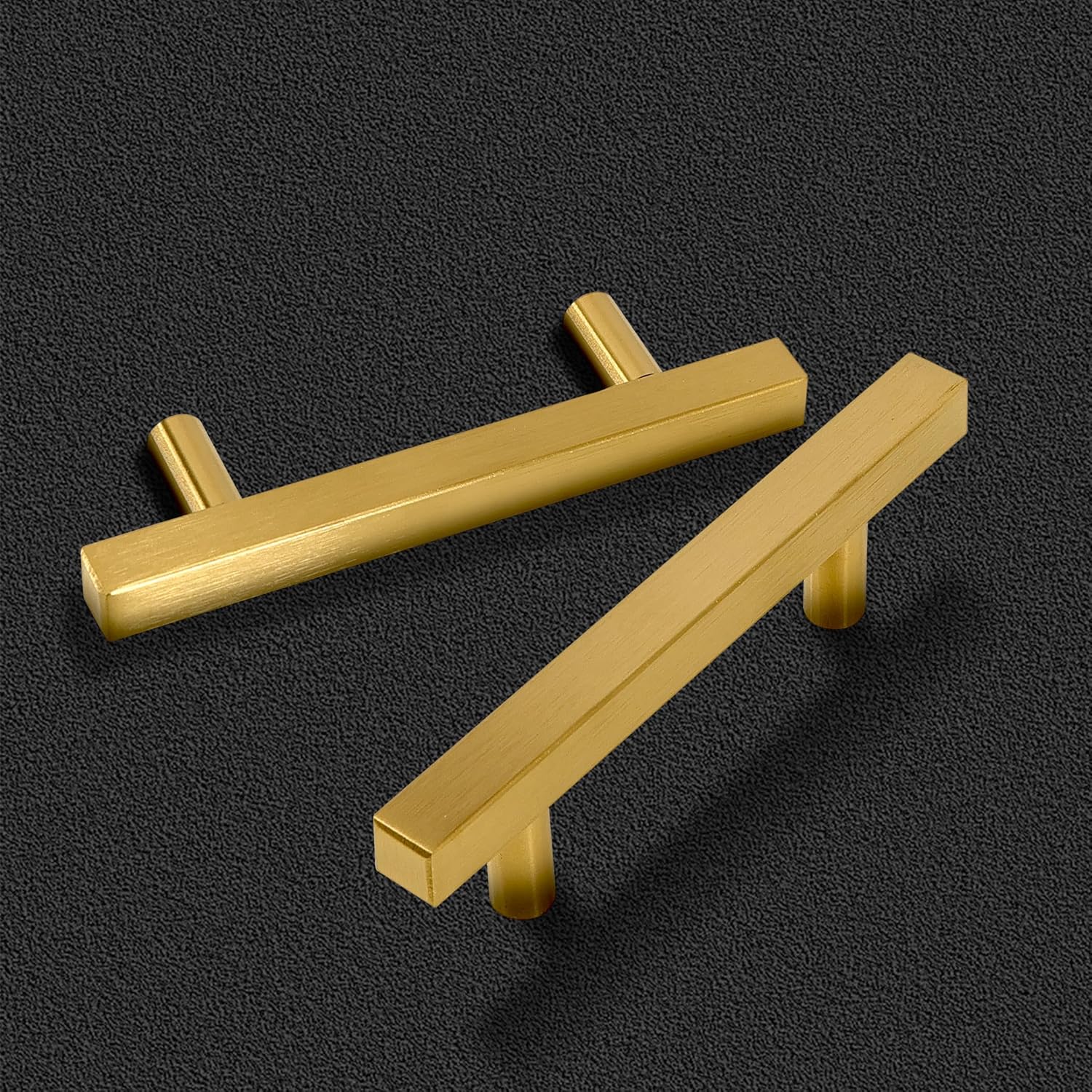 Cabinet Pulls Gold Cabinet Handles Square Drawer Pulls, 20 Pack 3 Inch 76mm Hole Centers Stainless Steel Kitchen Door Cupboard Cabinet Handles,5 Inch Length Hardware Handles